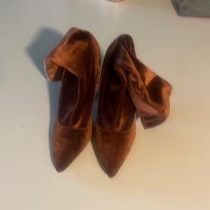 Suede Brown Heels size 6.5